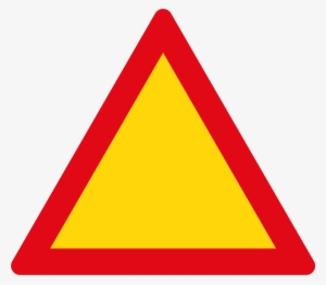 Open - Yellow Triangle With Red Outline