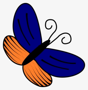 Orange Butterfly Png Clip Art Best Web Clipart Source - Butterfly Blue And Orange