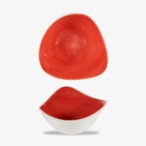 3cm Stonecast Berry Red Triangle Bowl - Bowl