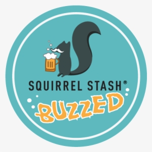 Buzzed Round Label Logo Registered For Web Png - Squirrel