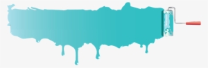 Share This Image - Dripping Paint Blue Png