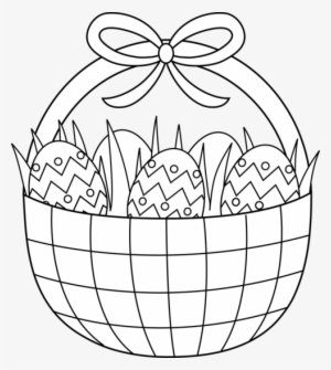 Clipart Happy Easter Basket - Printable Preschool Easter Coloring Pages