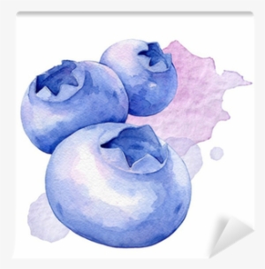 Watercolor Illustration Wall Mural • Pixers® • We Live - Arandanos Acuarela