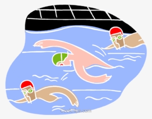 Swimming Race Royalty Free Vector Clip Art Illustration - Swimming Clip Art Png