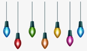 Christmas Lights Clipart Clear - Hanging Christmas Lights Png