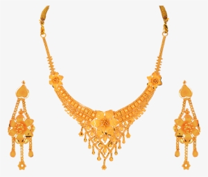 Sober Gold Necklace Set - Ladies Gold Chain Png