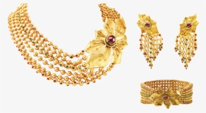 Azva Jewellery Collection - Rani Haar In Gold Png
