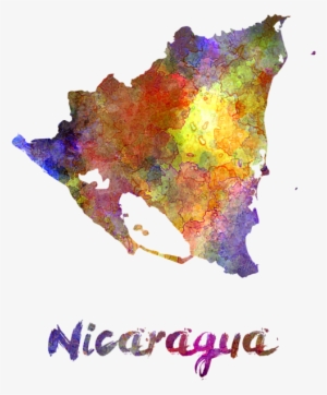 Bleed Area May Not Be Visible - Nicaragua Map In Black