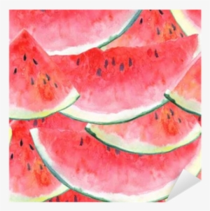 Vinilo Pixerstick Sin Patrón, Con La Ilustración Dibujada - Watermelon