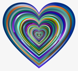 Psychedelic Clipart Colorful - Psychedelic Heart