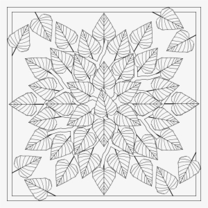 Birch Leaves Coloring Mandalas Pinterest Free Printable - Mandalas Für Erwachsene Erntedank
