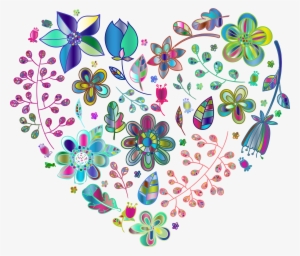Psychedelic Lotus Flower Enhanced Icons Png - Floral Heart No Background