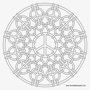 Peace Signs Mandala Coloring Page Peace Signs Mandala - Coloring Book