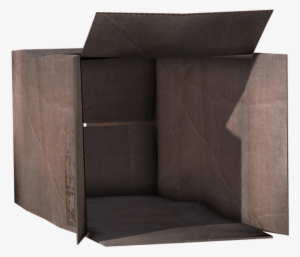 Cardboard Box Open Front View - Caja Abierta Png