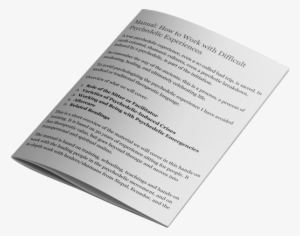 How To Work With Difficult Psychedelic Experiences - Brochure