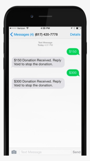 What Is Text To Give - Phone With Text Png