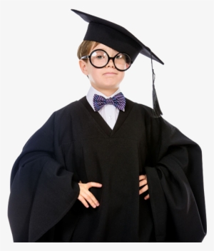 Smart Child In Graduate Uniform - Graduate Child
