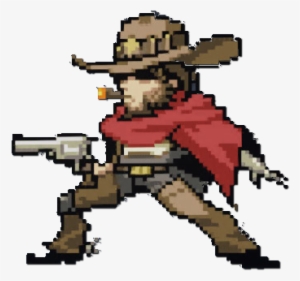 Mccree Pixel Spray Png - Overwatch Mccree Pixel Spray