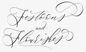 Festoonsflourishes Fulllogo - Line Art