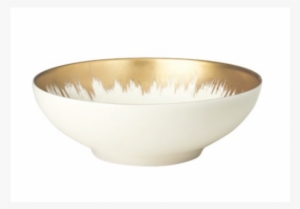 Aura Opal And Gold Brushstroke Cereal Bowl By Belleandjune - Kim Seybert Opal Golden Brushstroke Cereal Bowl