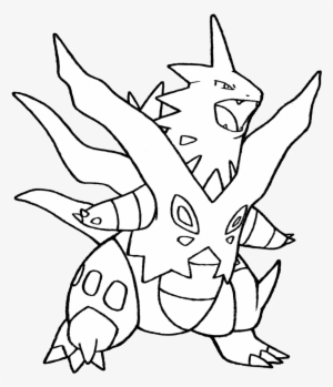 28 Collection Of Tyranitar Pokemon Drawing - Mega Tyranitar Black And White