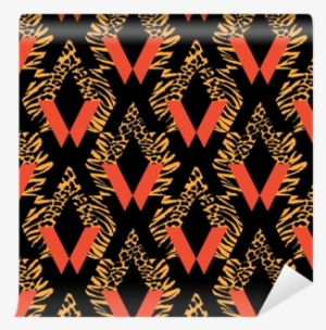 Seamless Repeating Textile, Ink Brush Strokes Pattern - Motif