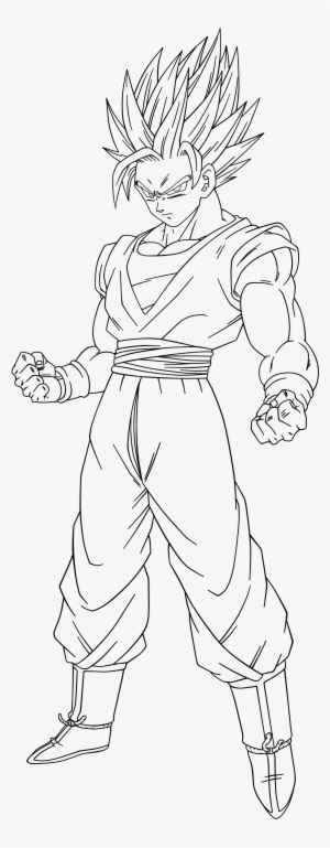 Pin By Spetri On Lineart - Goku Drawing Full Body