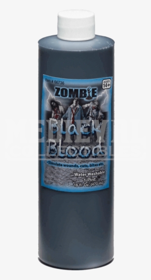 Pint Of Zombie Black Blood - Zombie Black Blood Pint - Black - 16 Oz.