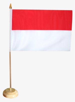 Indonesia Table Flag - Monaco