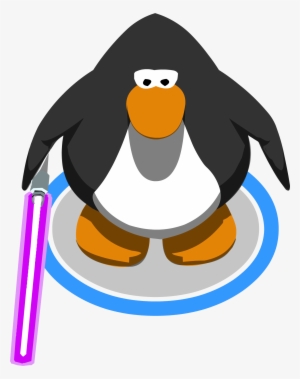 Purple Lightsaber In-game - Club Penguin Mohawk