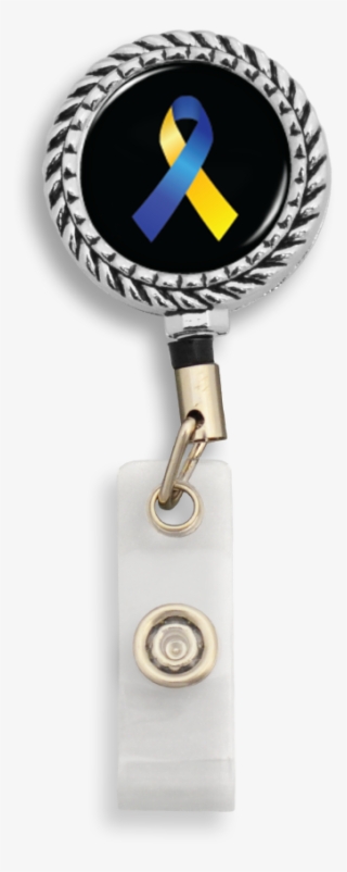 Pancreatic Cancer Awareness Ribbon Badge Reel - Alzheimer's Awareness Ribbon Badge Reel Nurse Badge