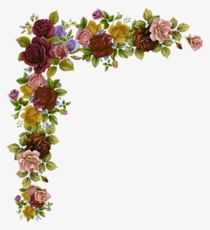 Láminas Vintage,antiguas,retro Y Por El Estilo - Corner Borders Vintage Roses