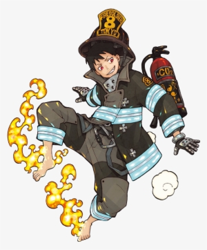 Shinra Kusakabe In Bunker Gear Colour - Atsushi Ōkubo Fire Force ...