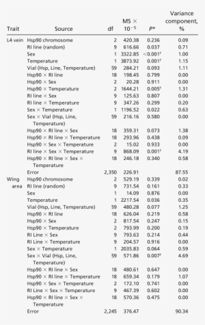 Effect Of Hsp90 Chromosome, Ri Line, Sex, Temperature, - Portable Network Graphics