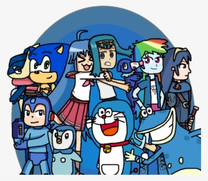 Mighty355, Blue, Crossover, Doraemon, Equestria Girls, - Doraemon My Little Pony