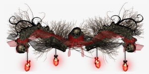 Gothic Skull And Bones Valentine Garland Lights - Gothic Skull And Bones