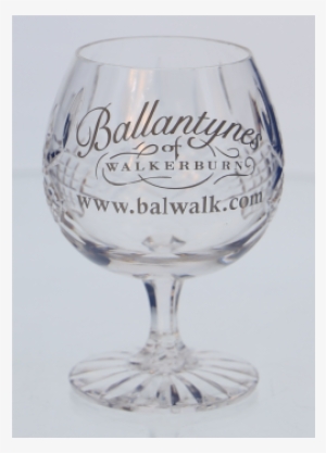 Panel Cut Crystal Brandy Goblet With Hand Engraving - Snifter