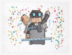 Minecraft Fleece Blanket The Diamond Minecraft - Thediamondminecart T Shirts