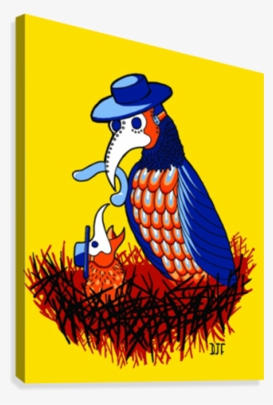 Plague Doctor Birds Canvas Print - Plague Doctor Bird