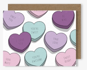 Candy Hearts Card - Heart