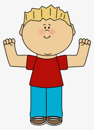Boy Flexing - Boy Flexing Clipart