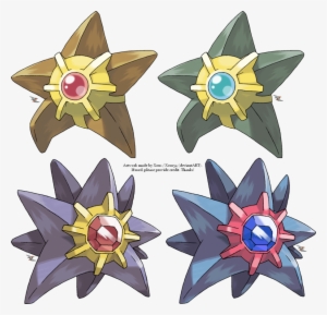 Staryu And Starmie By Xous54 On Deviantart - Shiny Staryu And Starmie