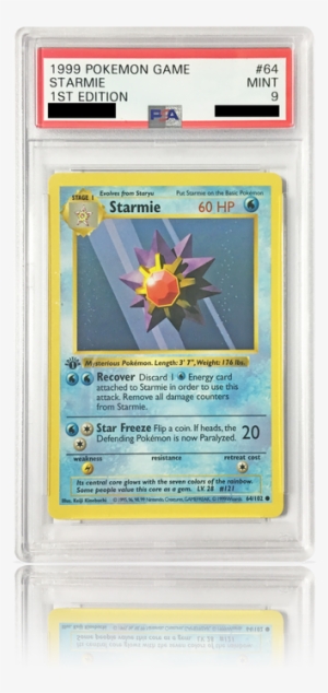Psa 9 1st Edition Starmie 64/102 - Sports Memorabilia 1999 Pokemon 1st First Edition Base
