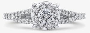 10k White Gold 5/8 Ct Round White Diamond Fashion Ring