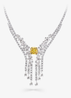 A Graff Yellow And White Diamond Necklace Featuring - Necklace