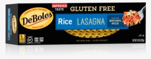 Classic Lasagna - Deboles Gluten Free Rice Pasta, Lasagna - 10 Oz Box