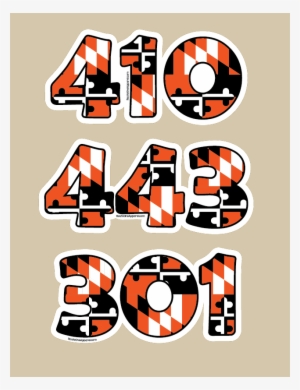 "410" Baltimore Baseball Black & Orange Maryland Flag - Baseball