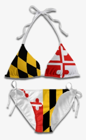 Maryland Flag Bikini Suit By Route One Apparel Grande - Maryland Flag Apparel