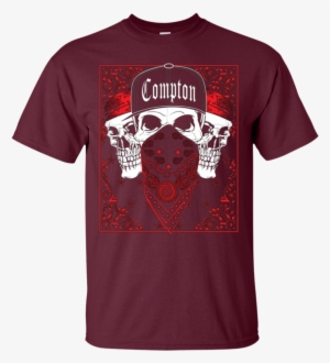 Mens Calidesign Compton Red Bandana Skull Gangster