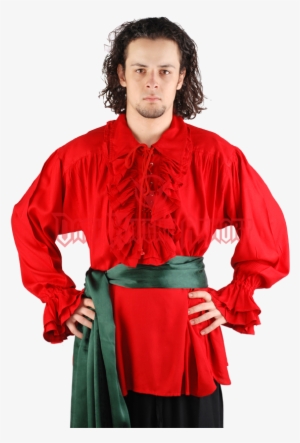 Pirate Bandana Png Download - Medieval Poet's Pirate Shirt Costume [red] (xx-large)
